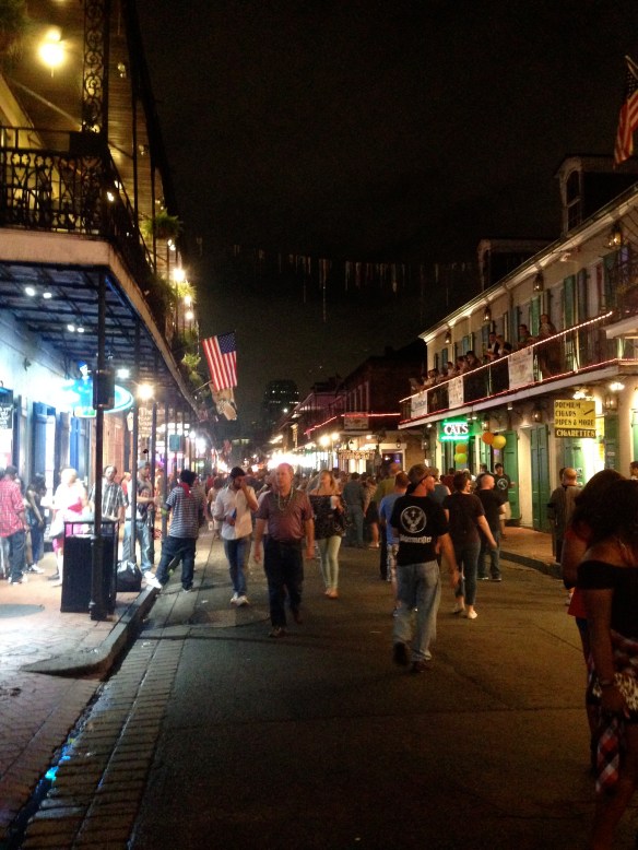 Not many people out yet, but still lively